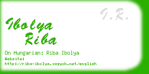 ibolya riba business card
